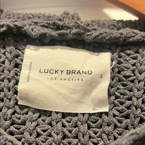 Lucky Brand Charcoal Hoodie Sweater - Picture 3 of 5